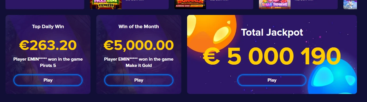 Jackpot Stelario Casino live