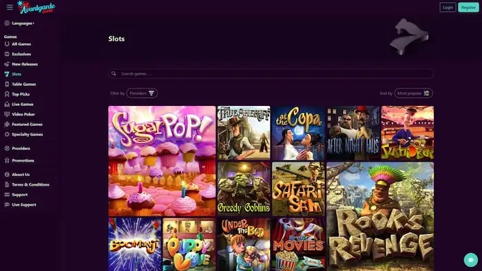 Avantgarde Casino — Dentro Avantgarde Casino: screenshot 3